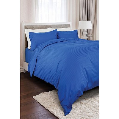 Royal Comfort 1200 Thread Count Queen 100% Egyptian Cotton Blue Quilt Cover - RRP $249 - Brand New