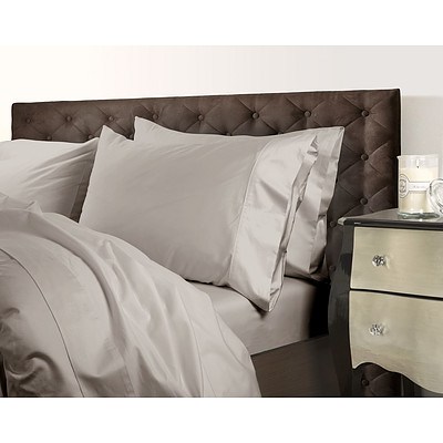 Royal Comfort 1000 Thread Count Double Warm Grey Quilt Cover Set - RRP $299 - Brand New