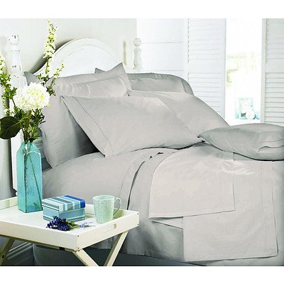 Royal Comfort Middleton Collection 1000 Thread Count Single Warm Grey Luxurious Egyptian Sheet Set - RRP $199 - Brand New