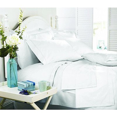 Royal Comfort Middleton Collection 1000 Thread Count Double White Luxurious Egyptian Sheet Set - RRP $229 - Brand New