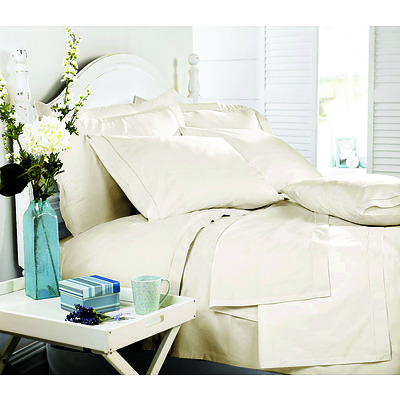 Royal Comfort Middleton Collection 1000 Thread Count Single Ivory Luxurious Egyptian Sheet Set - RRP $199 - Brand New
