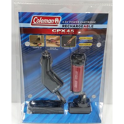 Coleman CPX 4.5V Rechargeable Power Cartridge - Box of 4 - RRP $49.99 Per Cartridge