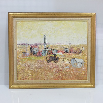 Old Traction Engine and Out From the Curry, Oil on board - Lot of 2