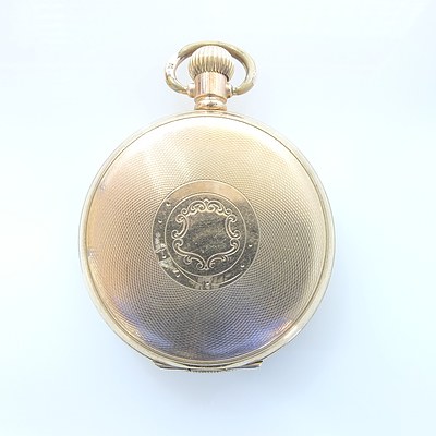E. Hanson Pocket Watch, Gold Plate, Working
