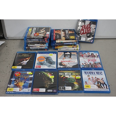 Blueray & DVD Movies - Lot of Approx 100 - Some Brand New