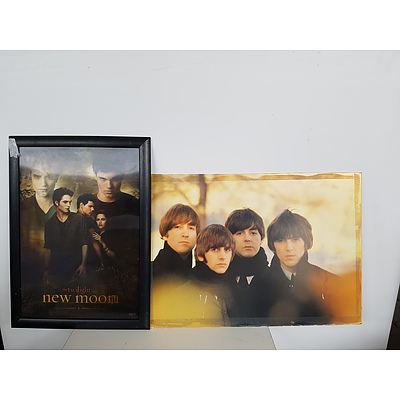Block Mounted Beatles Print & Framed 3D Twilight Picture