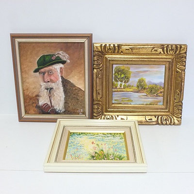 Various Framed Oil on Boards - Lot of Eight