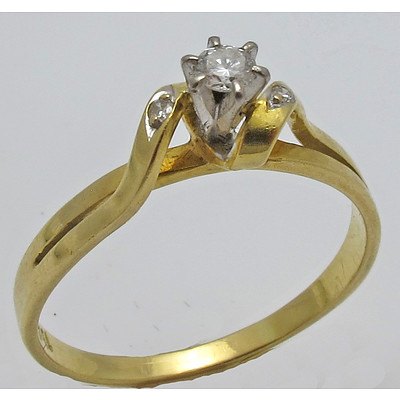 18ct Gold Brilliant-cut Diamond Ring