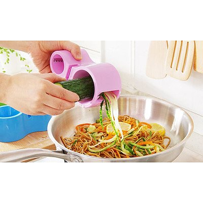 Pink Dual-Sized Vegetable Spiral Slicers - Brand New