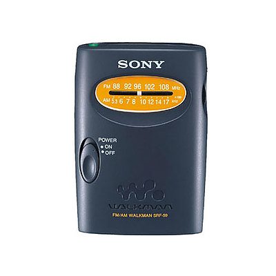 New Sony Pocket Radio Walkman SRF-59- Black