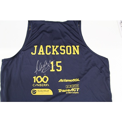 Canberra Capitals Singlet personally signed by Lauren Jackson