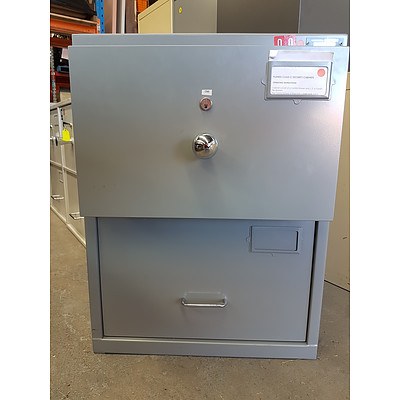 Planex C Class Two Drawer Filing Cabinet - Grey
