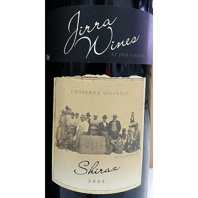 Premium Jirra Wines Shiraz 2004 - Case of 12. RRP $240.00!