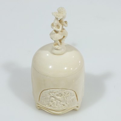 Vintage African Ivory Lidded Jar