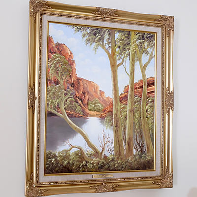 Henk Guth (1921-) Ellery Creek Bighole Oil on Canvas Board