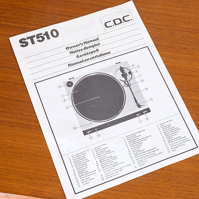 C.D.C. ST510 Belt Drive Turntable with Ortofon Cartridge