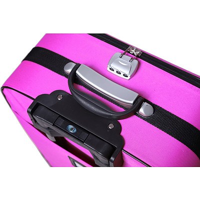 Delegate 5pc Suitcase Trolley Travel Bag Luggage Set PURPLE RRP $254.95 - Brand New