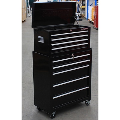 Huskey 9 Drawer Chest and Cabinet Combo - Demonstration Model