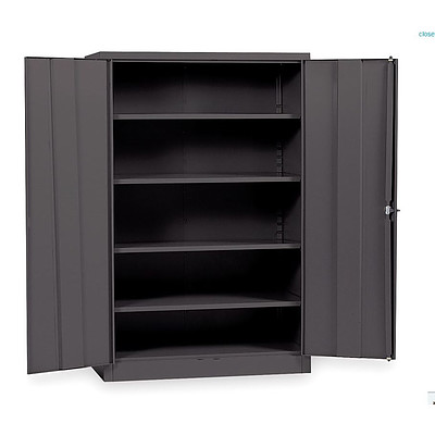 Grainger Grey Steel 2 Door Storage Cabinet - Brand New