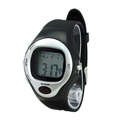 Exercise Pulse Heart Rate Monitor Calorie Counter Sports Watch - Silver - With Warranty