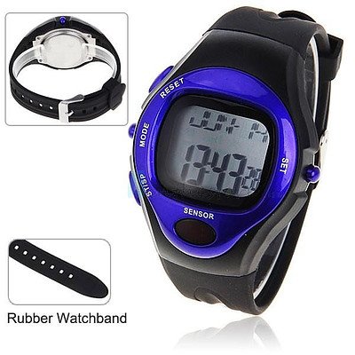 Exercise Pulse Heart Rate Monitor Calorie Counter Sports Watch - Silver - With Warranty