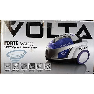 New Volta Forte Bagless Vacuum Cleaner 1600W  - RRP=$97.00