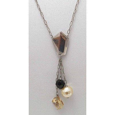 MISAKI Sterling Silver Pearl Necklace