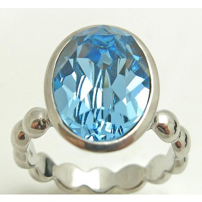 Sterling Silver Swarovski Crystal Ring