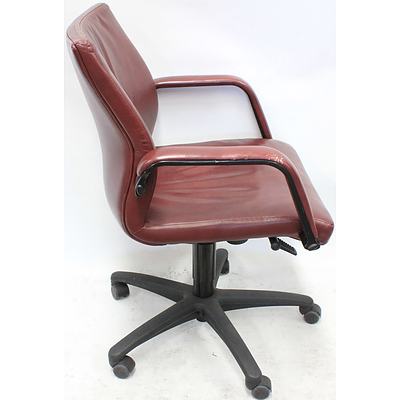 Burgtec Leather Medium Back Executive Chair