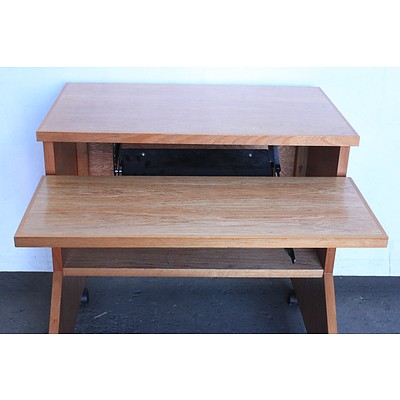 Timber Veneer Computer Desk