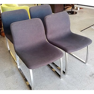 Display Unit Dining Chairs Karni Charcoal- Lot of 4