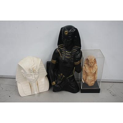 Egyptian Statues - Lot of 3