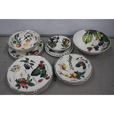 Various Fruit Themed Tableware - 14 Pieces