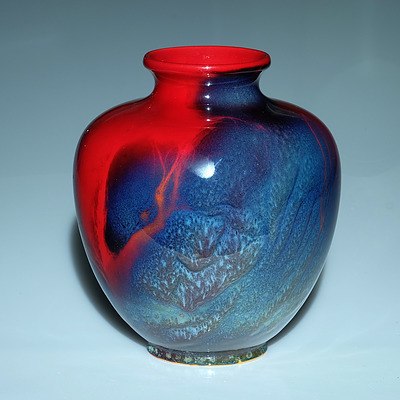 Fine Royal Doulton Sung Glaze Vase Signed Fred Moore