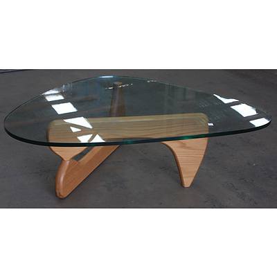 Modern Delta Timber & Glass Coffee Table