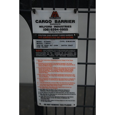 Cargo Barrier for Subaru Liberty