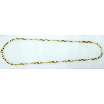 Solid 18K Gold 63cm Curb Link Chain