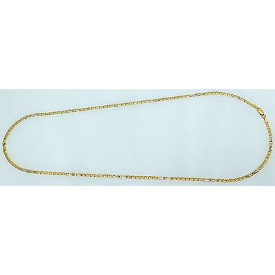 Solid 18K Gold 50cm Anchor Link Chain