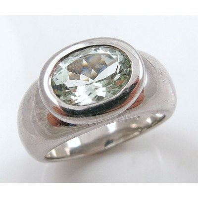 Sterling Silver Green Quartz Ring