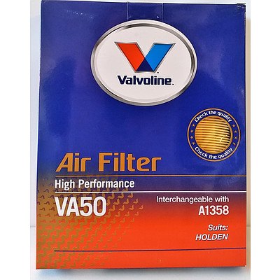 NEW Valvoline High Performance VA50 Air Filters - Lot of 6 - RRP $25-$30 each