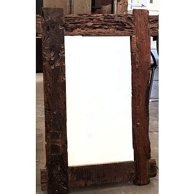 New Beautiful Rustic Timber Frame Mirror - RRP $499.00