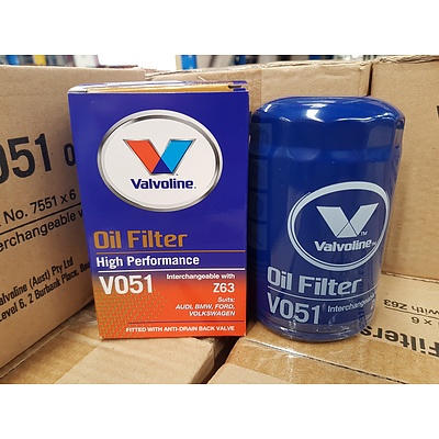NEW Valvoline High Performance V051 Oil Filters - Lot of 12 - RRP $25-$30 each