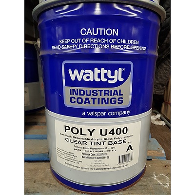 New Wattyl Poly U400 Clear Tint Base Part A - 13.6L