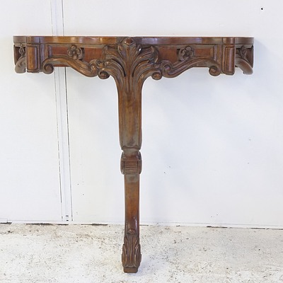 Vintage Wall Mount Console Table Lacking Marble Top
