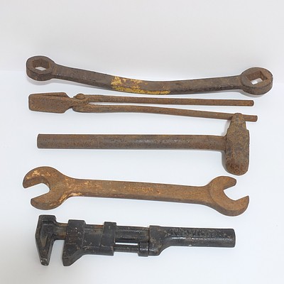 Collection of Vintage Railway Tools, Including NSWGR