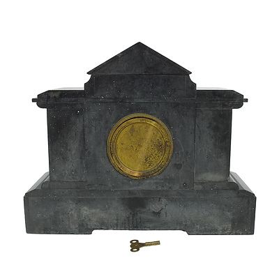 Ansonia Slate and Marble Mantle Clock