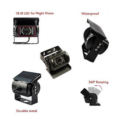Digital Reversing Camera Kit with 7-inch Monitor and 2 x IR Cameras