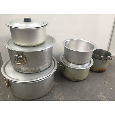 Commercial Cooking Pots - Lot of 7