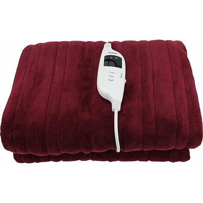 Red Heated Throw Rug - RRP $189.00 - Brand New