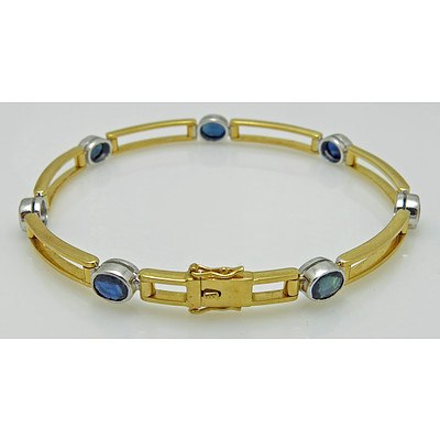 18ct Gold Sapphire Bracelet